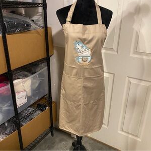 Apron Full length Woman’s Apron Teacups beige blue
